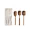 Hello Honey® 7.5" Mango Wood Spoons with Bamboo & Leather Wrapped Handle Set